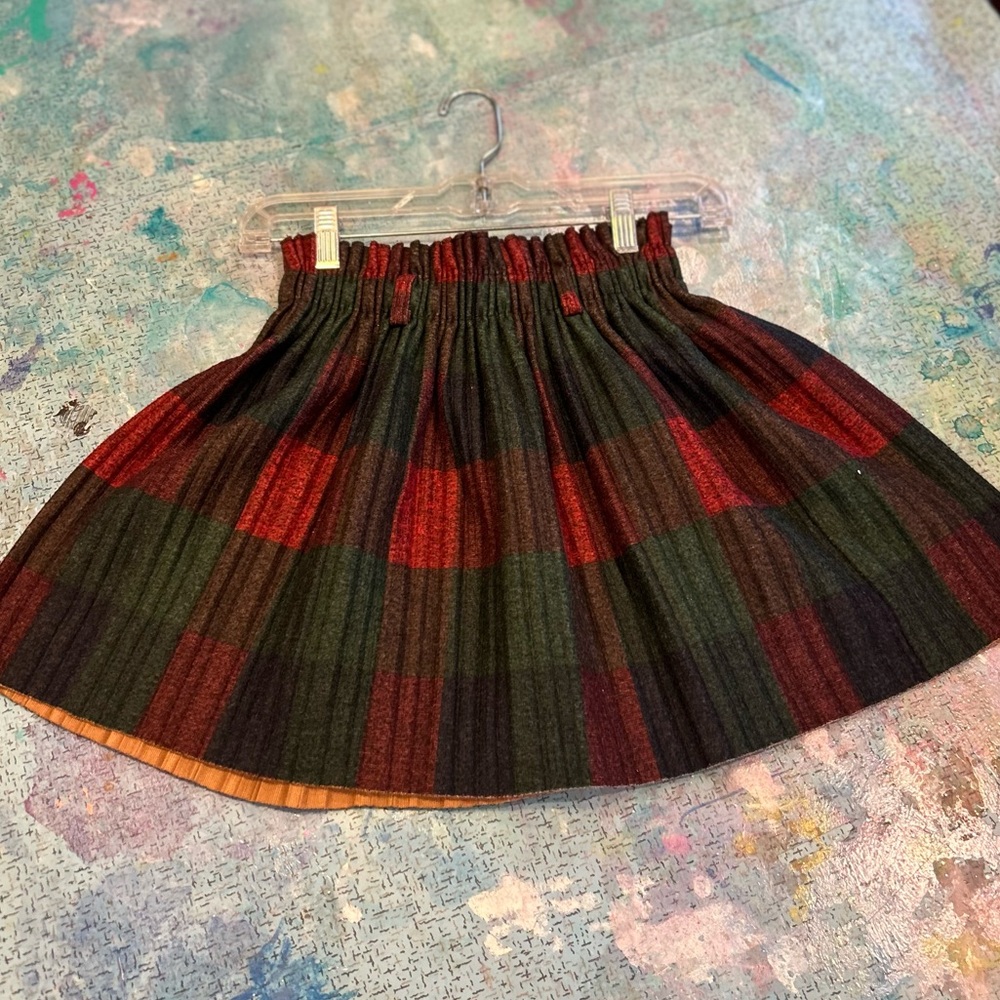 Fall Flannel Mini Skirt